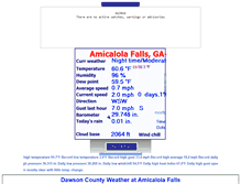 Tablet Screenshot of amicalola-weather.com